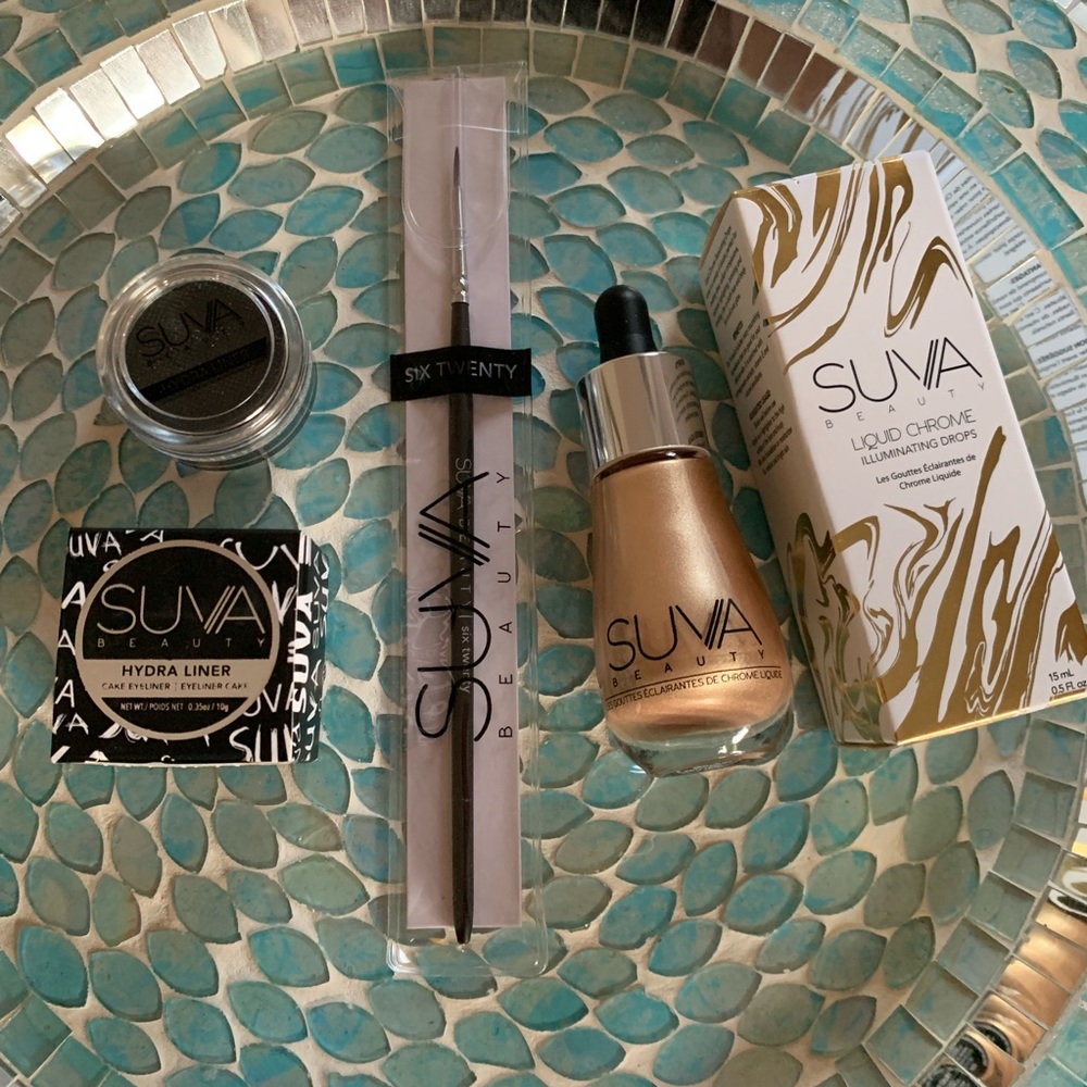 Suva Beauty Hydra Liner Liquid Chrome Brush Set